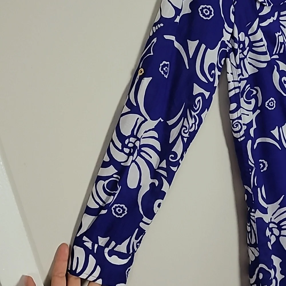 Lilly Pulitzer pullover shirt dress Sz XS Seahorse Beachy Vacation Resort - Picture 3 of 9